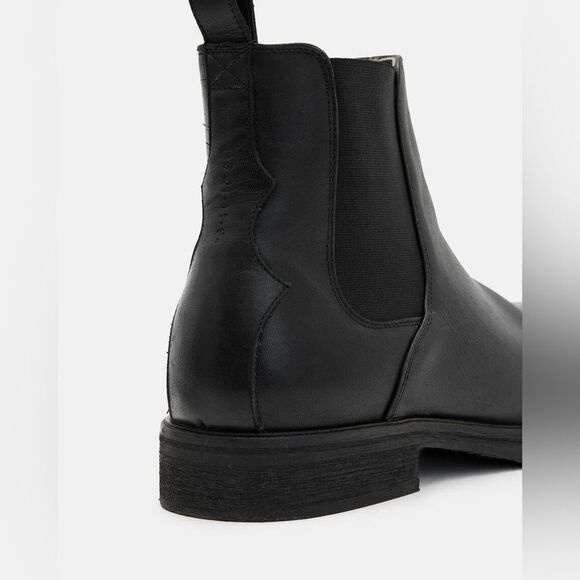 All Saints Creed Black Leather Chelsea Boots Mens 11 EU 44